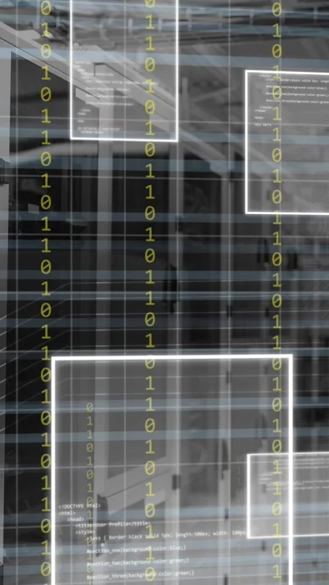 Animation of data processing over computer servers Stock Footage 342595012