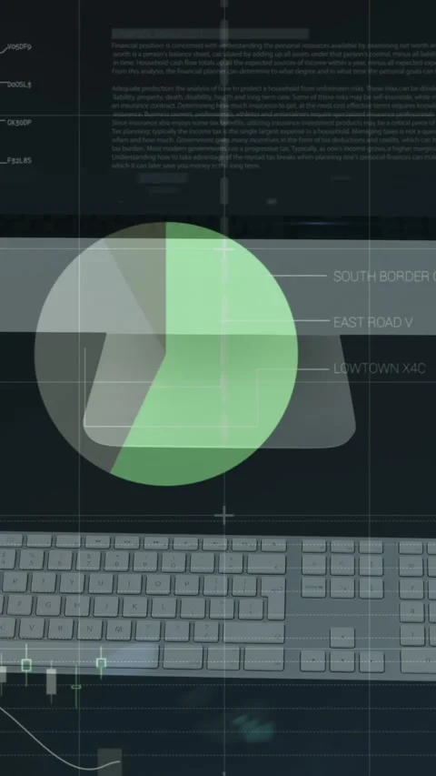 Animation of data processing over computer Stock Footage 342608661