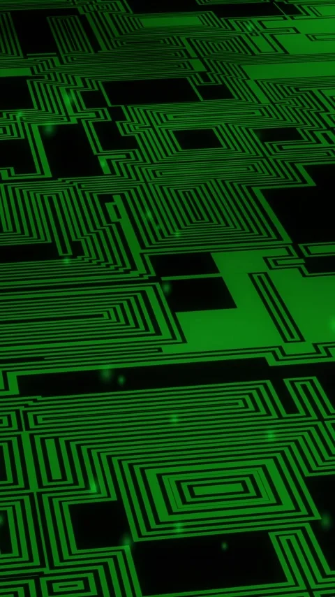 Animation of data processing over computer circuit board 库存影片 342609551