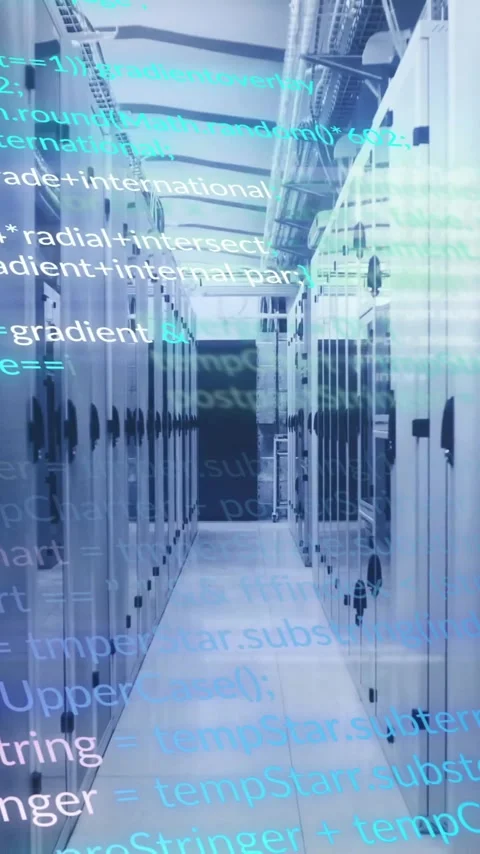 Animation of data processing over computer servers Stock Footage 343127428
