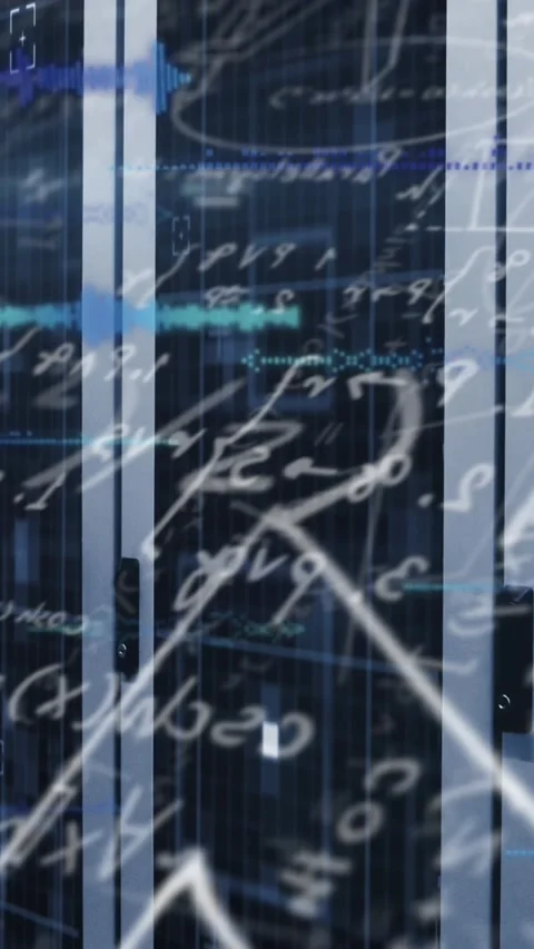 Animation of data processing over computer servers Stock Footage 343615606