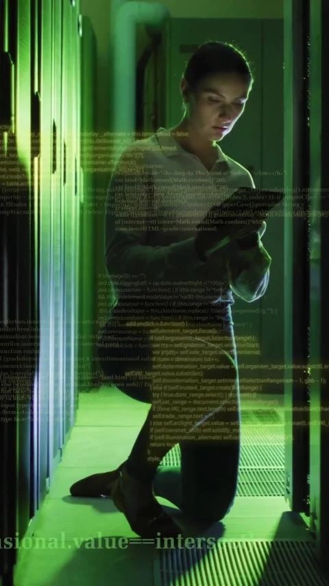 Animation of data processing over computer servers Stock Footage 343713845