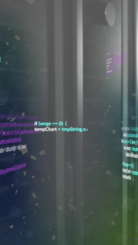 Animation of data processing over computer servers Stock Footage 343780129