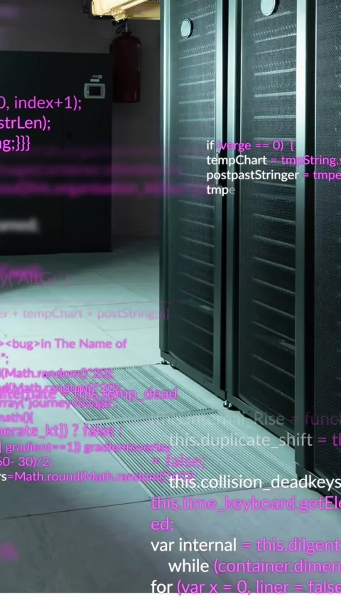 Animation of data processing over computer servers Stock Footage 343888113