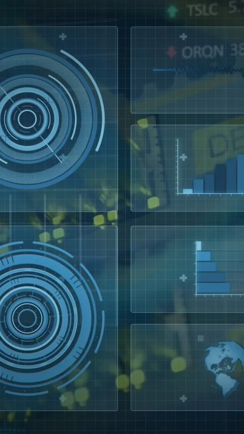 Animation of data processing over computer wires Stock Footage 343954766