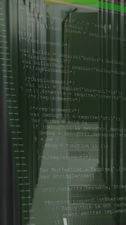 Animation of data processing over computer servers Stock Footage 343996450