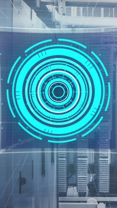 Animation of data processing over computer servers Stock Footage 343996937