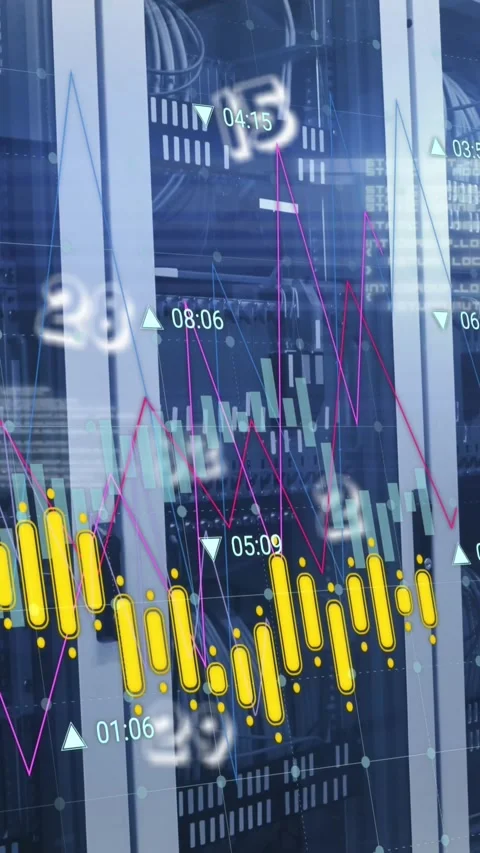 Animation of data processing over computer servers Stock Footage 344369672