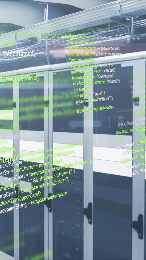 Animation of data processing over computer servers Stock Footage 344525125