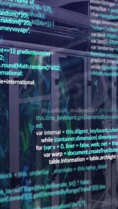 Animation of data processing over computer servers Stock Footage 344557173