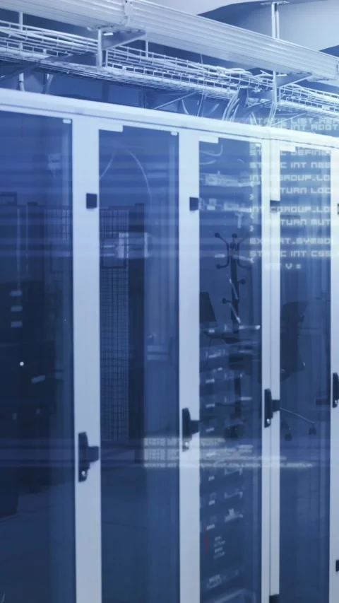 Animation of data processing over computer servers Stock Footage 344594990