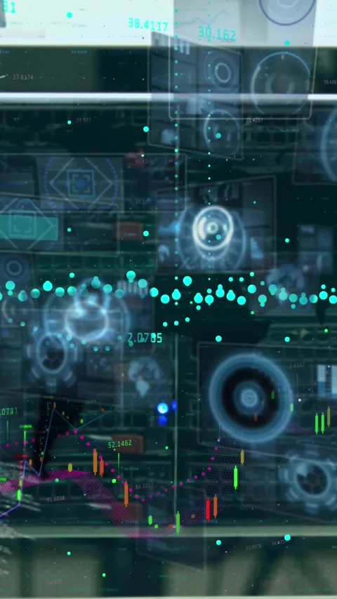 Animation of data processing over computer servers Stock Footage 344613998