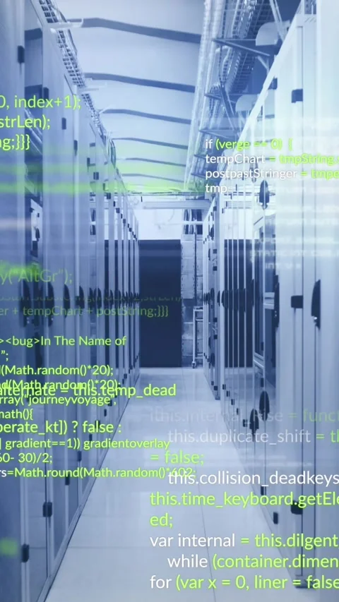 Animation of data processing over computer servers Stock Footage 344678419