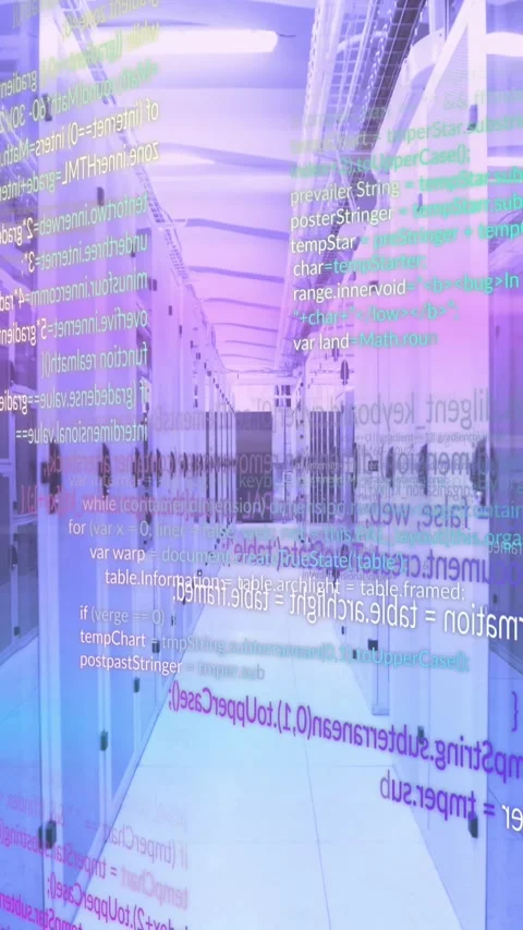 Animation of data processing over computer servers Stock Footage 344693255