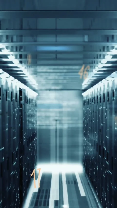 Animation of data processing over computer servers Stock Footage 344722810
