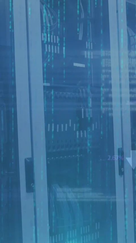 Animation of data processing over computer servers Stock Footage 344722924