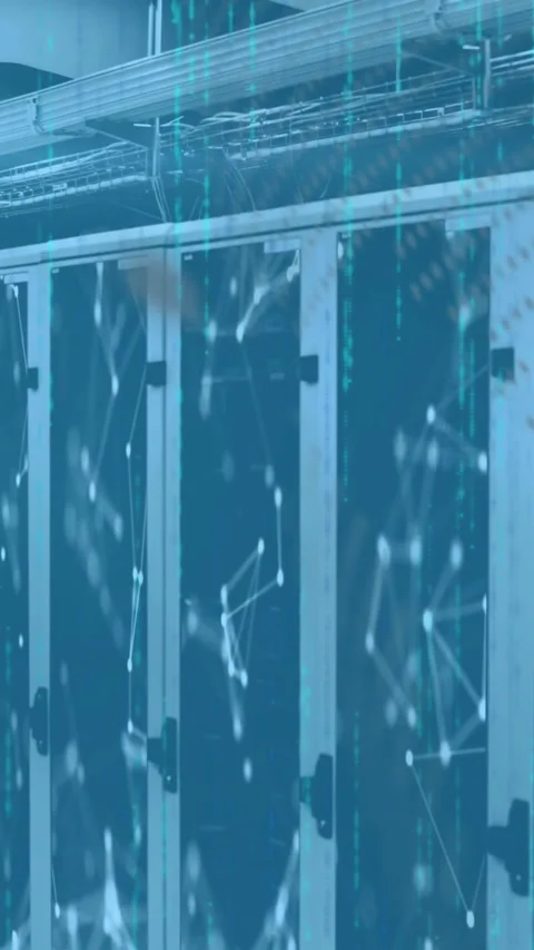 Animation of data processing over computer servers Stock Footage 344722925