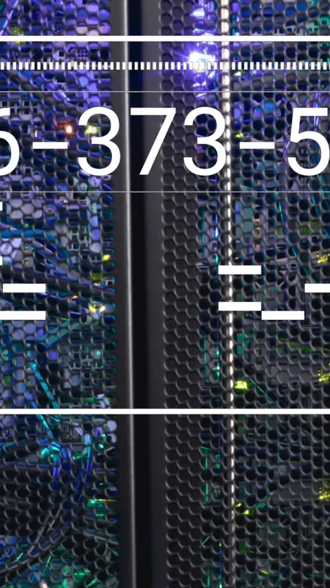Animation of data processing over computer server Stock Footage 344723104