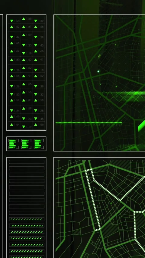 Animation of data processing over computer servers Stock Footage 344723108