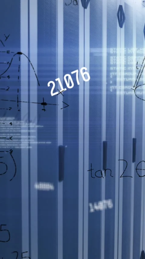 Animation of data processing over computer servers Stock Footage 344765667