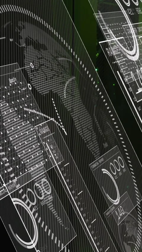 Animation of data processing over computer servers Stock Footage 344765980