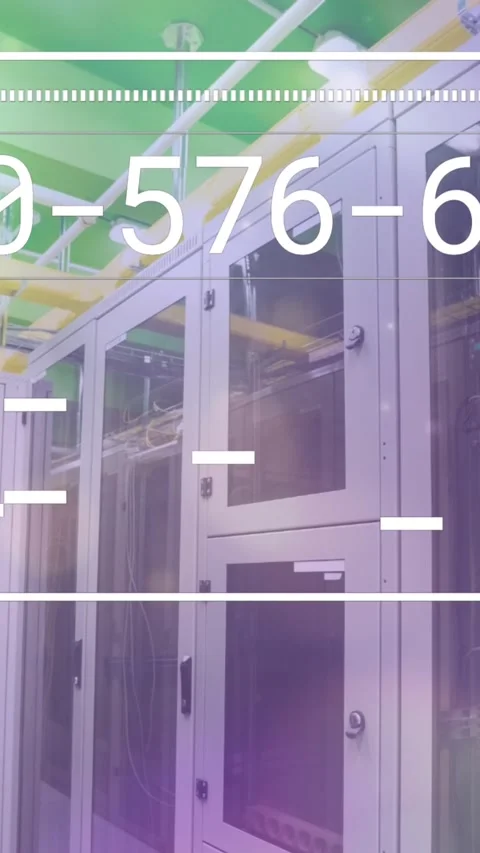 Animation of data processing over computer servers Stock Footage 344765982