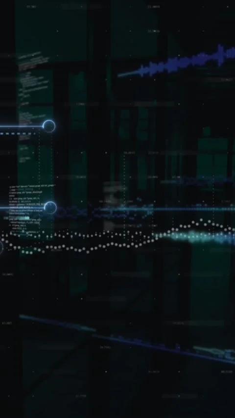 Animation of data processing over computer motherboard Stock Footage 344774569
