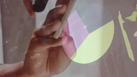 Animation of data processing over contactless payment with smartphone on Stock Footage 313444739