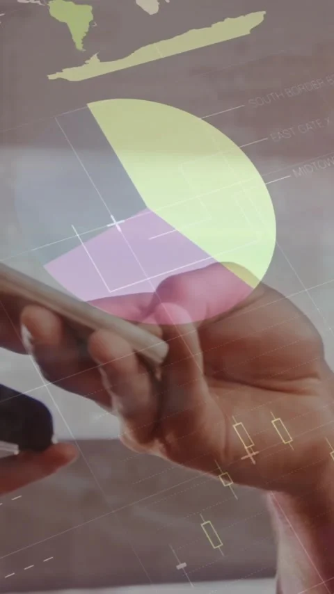 Animation of data processing over contactless payment with smartphone on Stock Footage 323488134