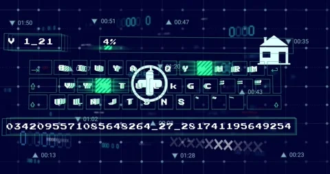 Animation of data processing over digital icons Stock Footage 329226101