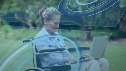 Animation of data processing over disabl... | Stock Video | Pond5