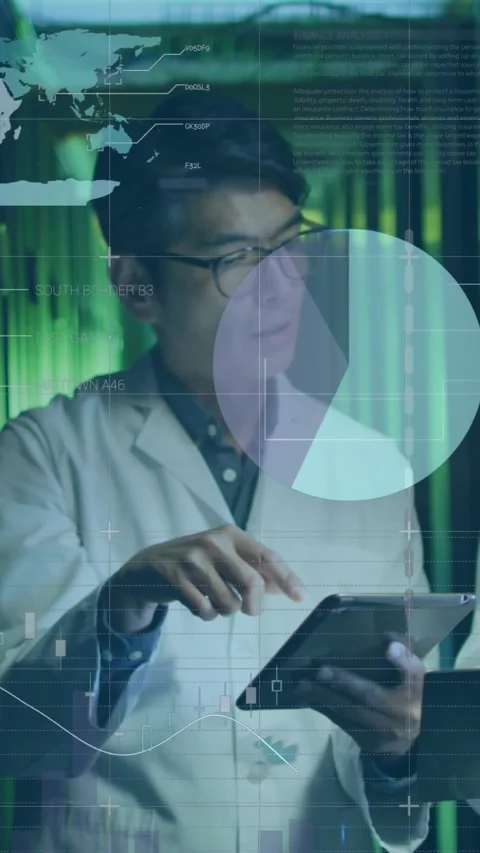 Animation of data processing over diverse it engineers by computer servers Stock Footage 341953184