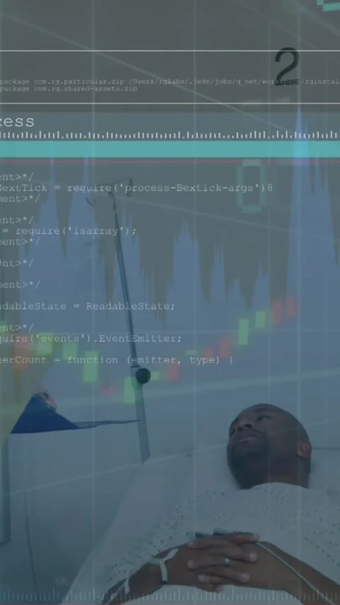 Animation of data processing over diverse doctors with patient Stock Footage 344636110