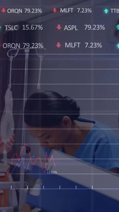 Animation of data processing over diverse doctors Stock Footage 344706301