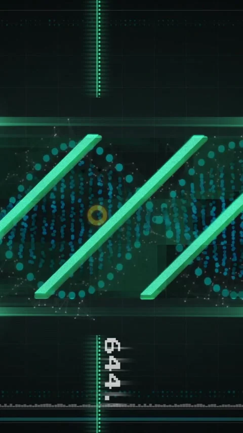 Animation of data processing over dna strand on black background Stock Footage 320330440