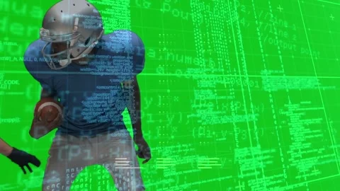 Animation of data processing over dna chains in green space Stock Footage 326630150