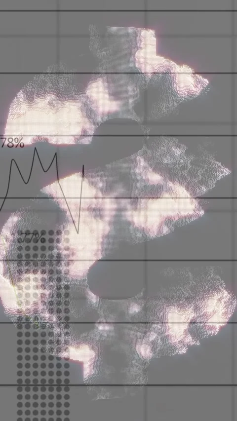 Animation of data processing over dollar symbol Stock Footage 344525084