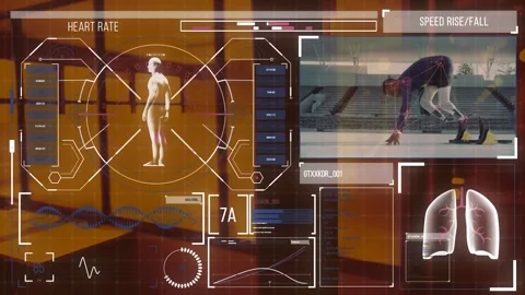 Animation of data processing over door Stock Footage 326759022