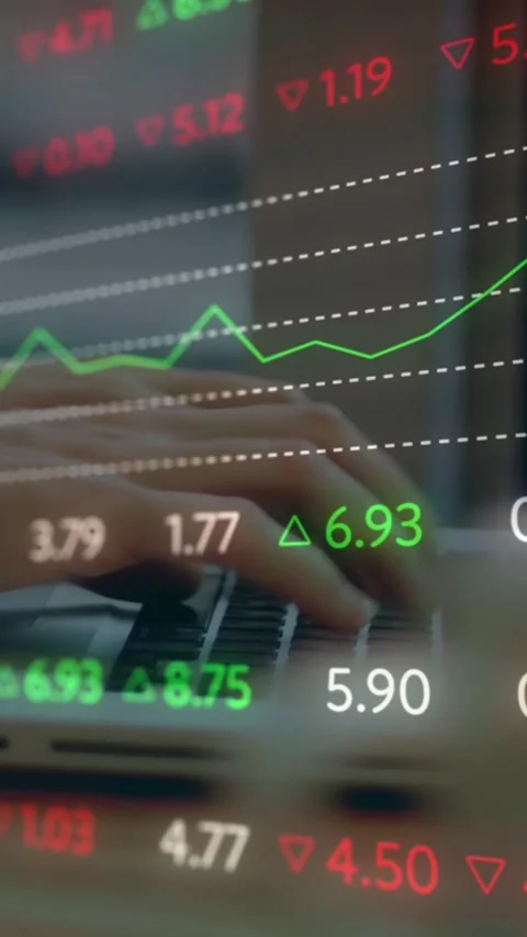 Animation of data processing over empty warehouse Stock Footage 343682375