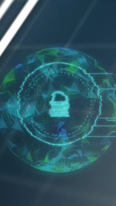 Animation of data processing over globe and padlock icon Vídeos de archivo 322891535