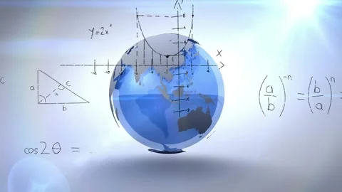 Animation of data processing over globe on blue background Stock Footage 330479029