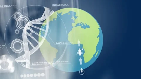 Animation of data processing over globe Stock Footage 330779794