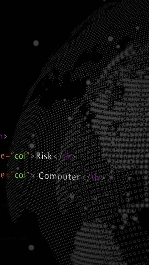 Animation of data processing over globe on black background Stock Footage 343504375