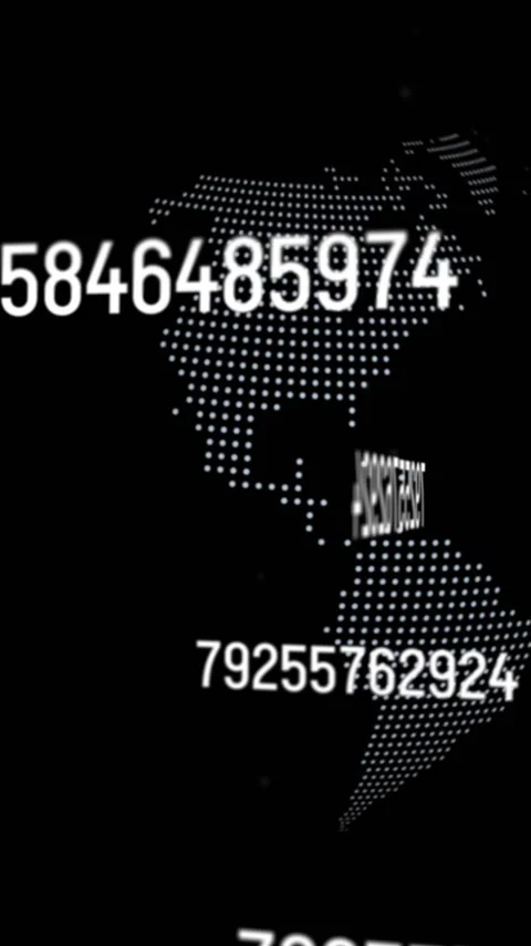 Animation of data processing over globe on black background Stock Footage 344595803