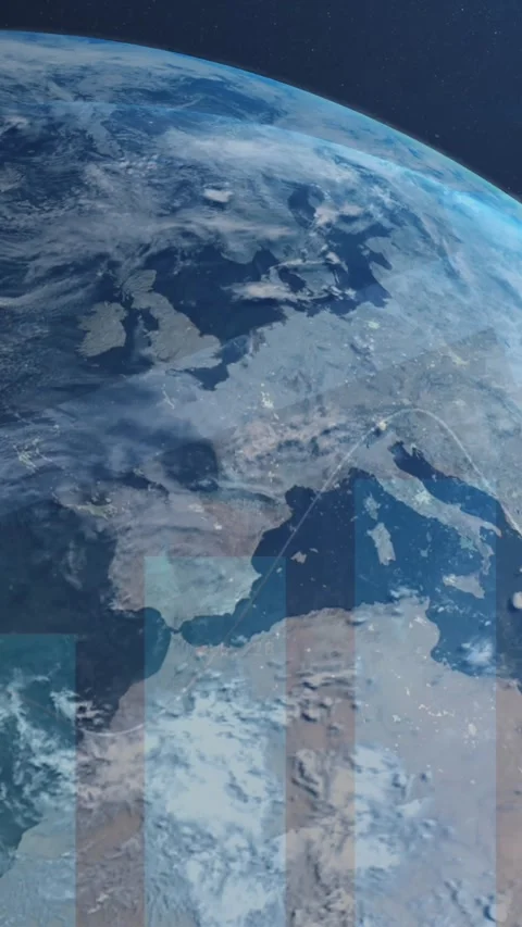 Animation of data processing over globe Stock Footage 344706199