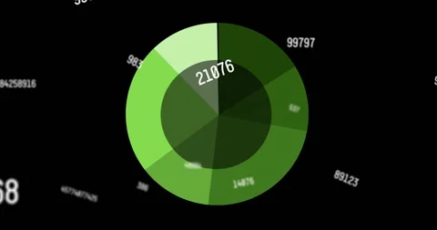 Animation of data processing over green circular scanner on black background Stock Footage 268056554