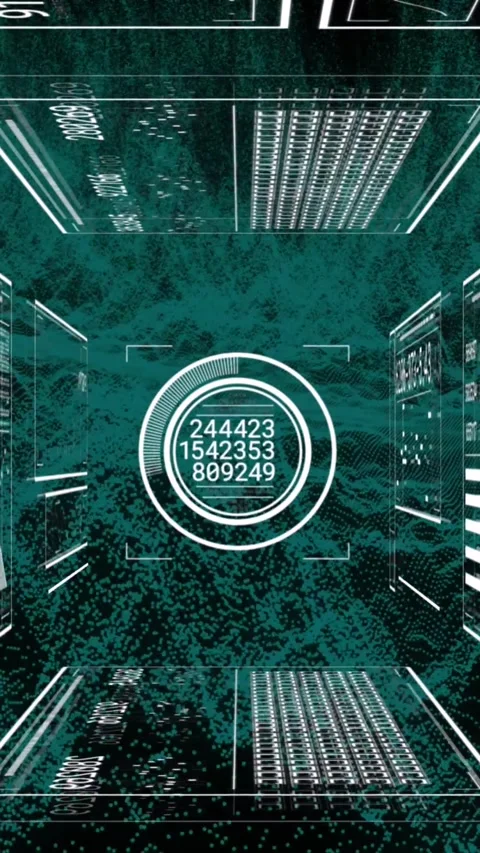 Animation of data processing over green lines on black background Stock Footage 344765802