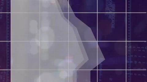 Animation of data processing over grid background 動画素材 312442493