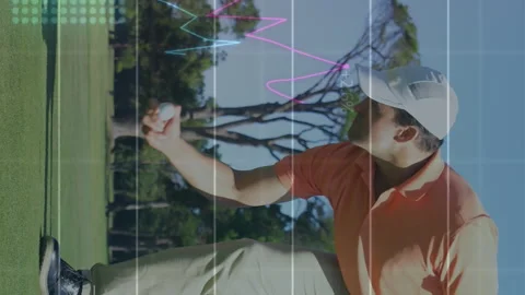 Animation of data processing over group of men and women practicing yoga Stock Footage 313170327