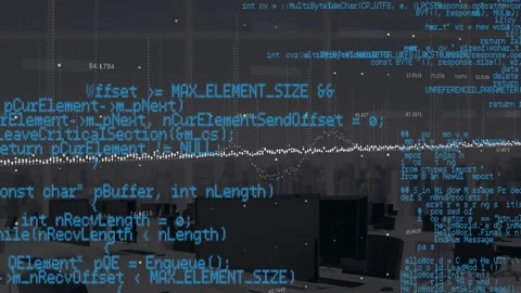 Animation of data processing over hacker with stripes Stock Footage 327583225